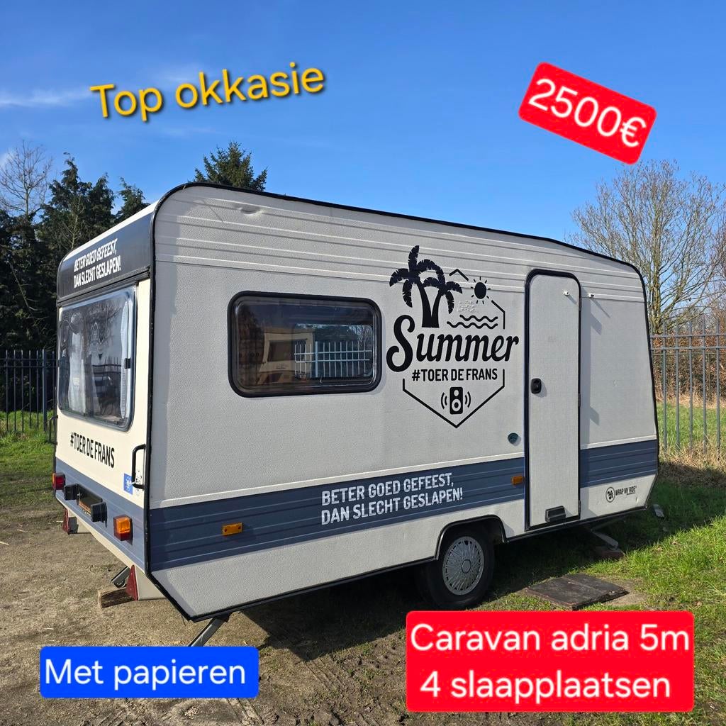 Caravan Adria 4 slaapplaatsen papieren camping werfkeet bouw, Caravans en Kamperen, Caravanaccessoires, Ophalen