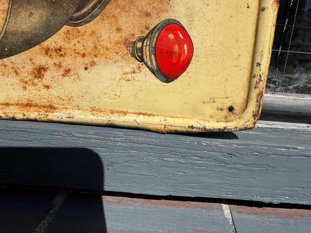 IMPEX oid blikken reclamebord, Verzamelen, Ophalen of Verzenden, Gebruikt, Reclamebord