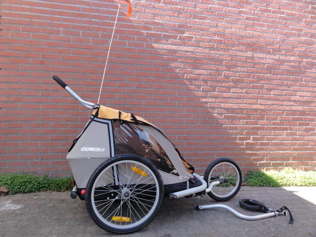 Croozer 535 voor 2 kids fietskar 95 euro, Enlèvement, Comme neuf, Vélo suiveur, Croozer
