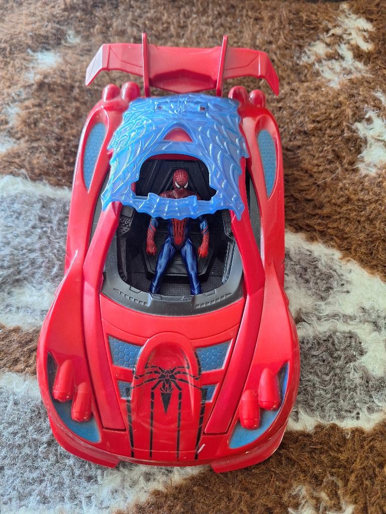 Spiderman race auto met figuurtje, Kinderen en Baby's, Ophalen, Gebruikt