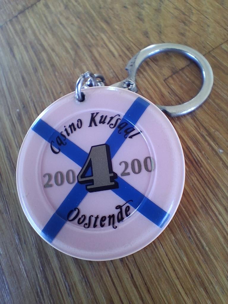 Casino Oostende jetonsleutelhanger, Ophalen of Verzenden