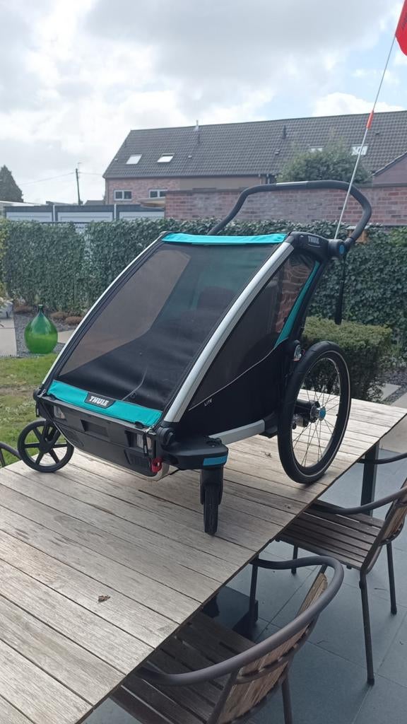 Thule Fietskar Chariot Lite 2 Blue, Fietsen en Brommers, Ophalen