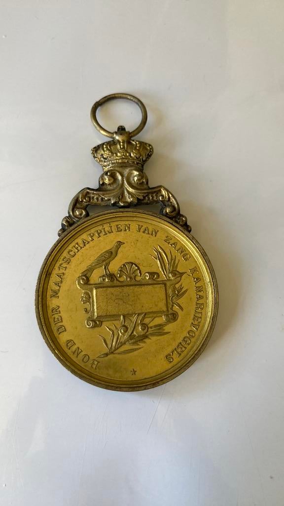 Bond der maatschappijen van zang kanarievogels, Postzegels en Munten, Penningen en Medailles, Ophalen of Verzenden