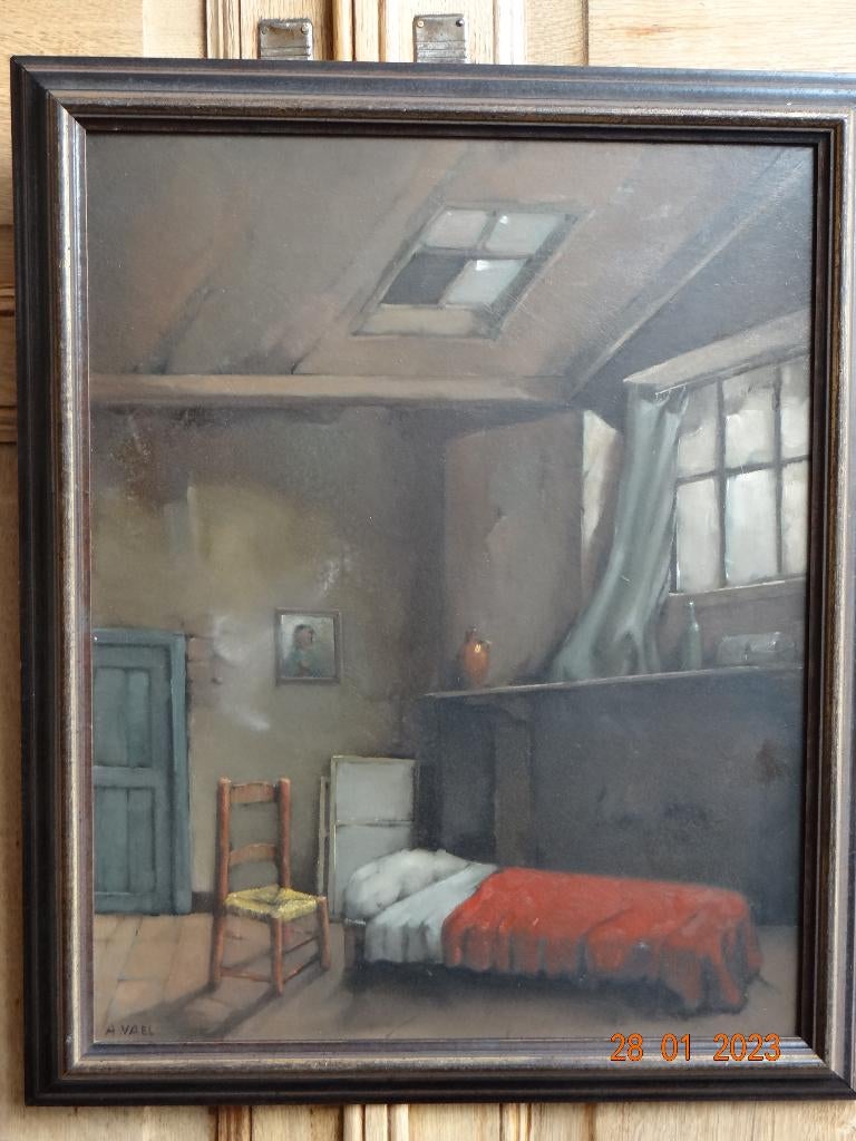 albert vael olie op paneel, Ophalen