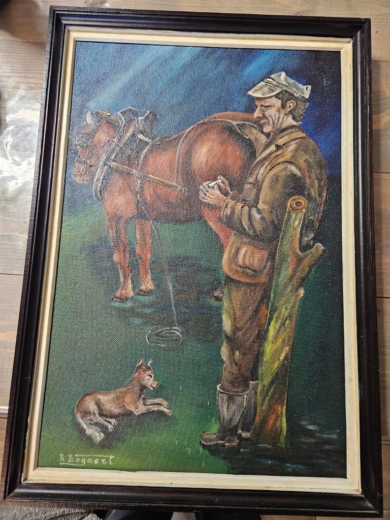 Mooi schilderij van r bogaert van belgisch kleinkunstenaar, Antiek en Kunst, Ophalen