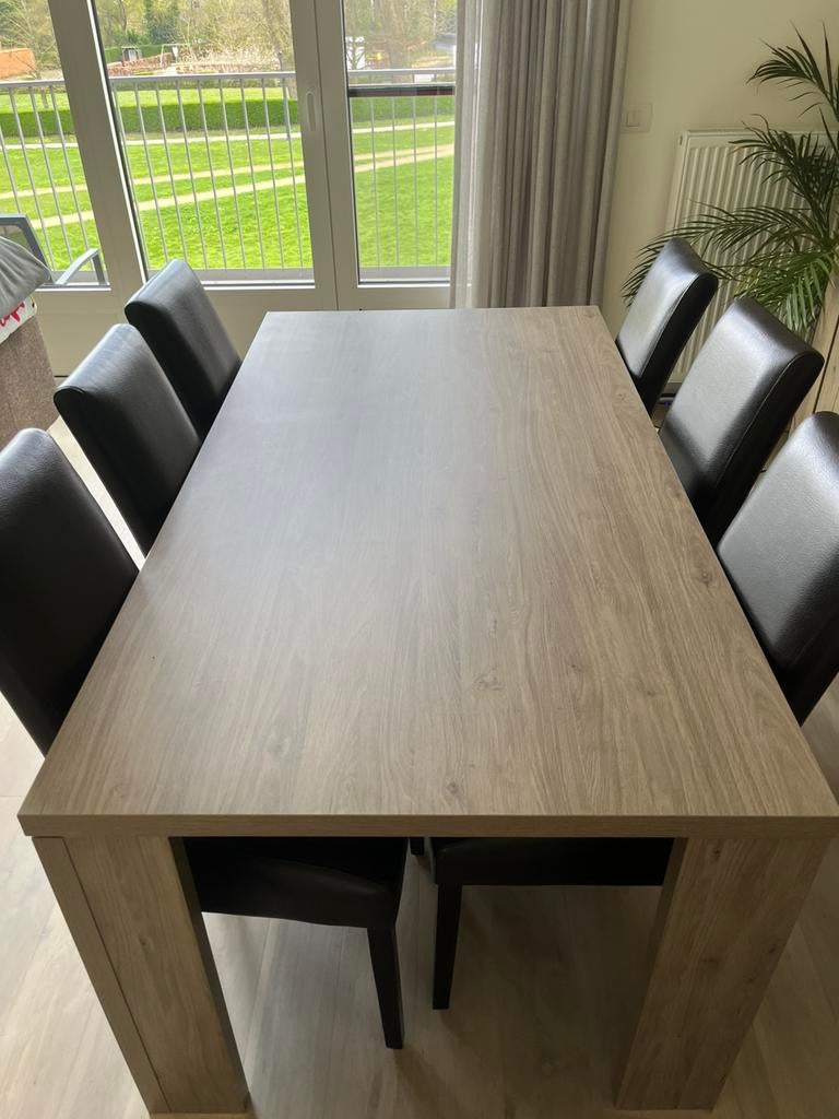 Tafel +6 stoelen - dressoir kast - bar kast, Huis en Inrichting, Ophalen, Gebruikt