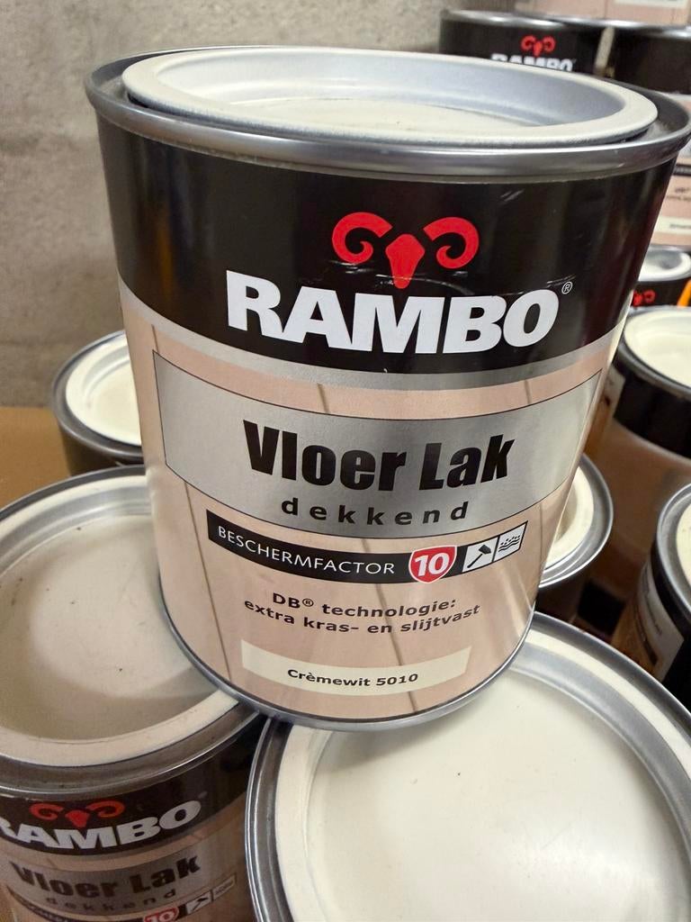 Rambo vloerlak dekkend crèmewit 0,75liter, Ophalen of Verzenden, Nieuw