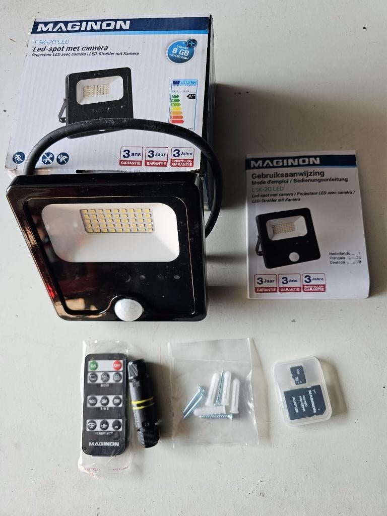 Maginon buitenspot met camera, Audio, Tv en Foto, Videobewaking, Nieuw, Ophalen