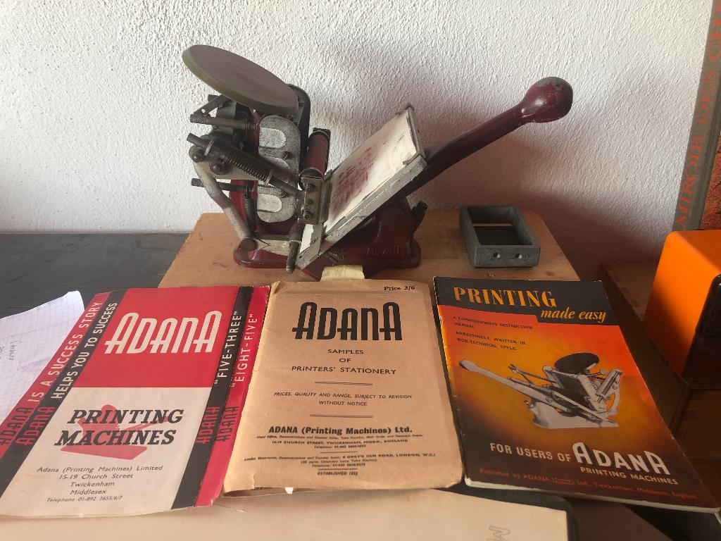 Adana "five-three" drukpers, Ophalen, Gebruikt, Gereedschap of Accessoires