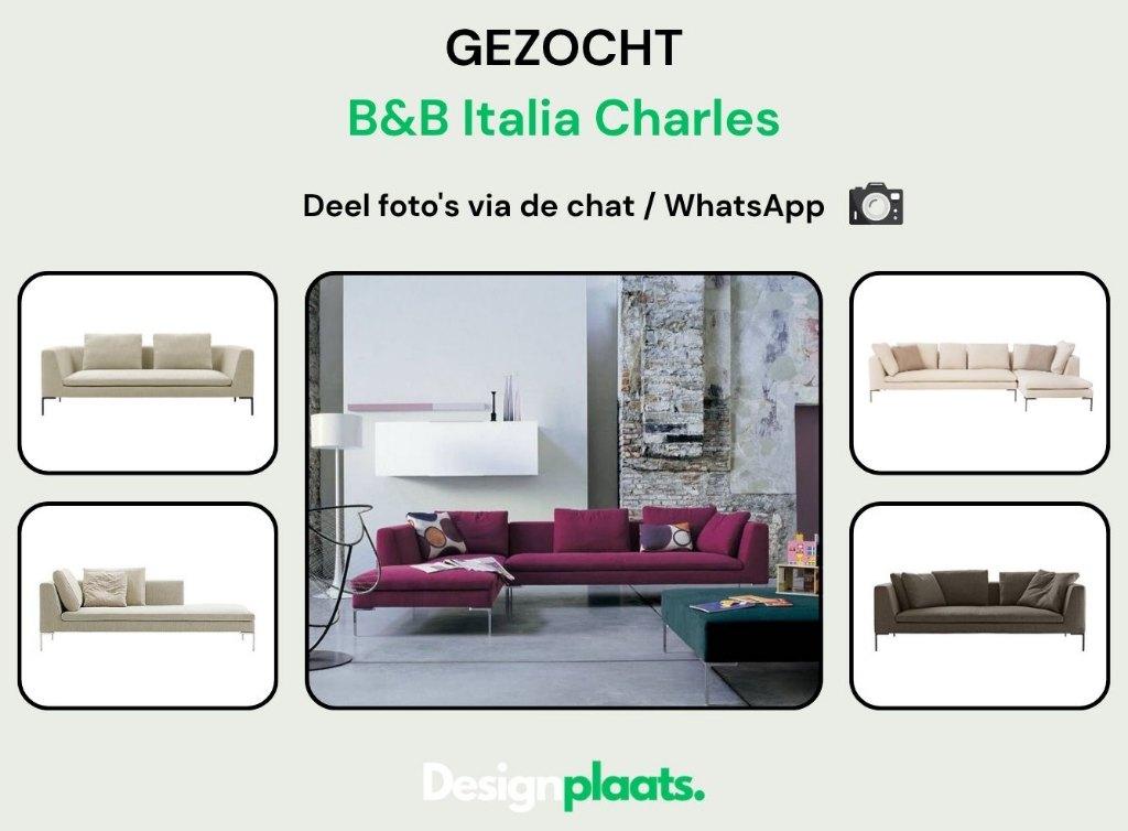 GEZOCHT: B&B Italia Charles — Direct Inkoop, Ophalen of Verzenden, Hoekbank, Bankstel Bank Zetels Sofa Hoekbank Design bank