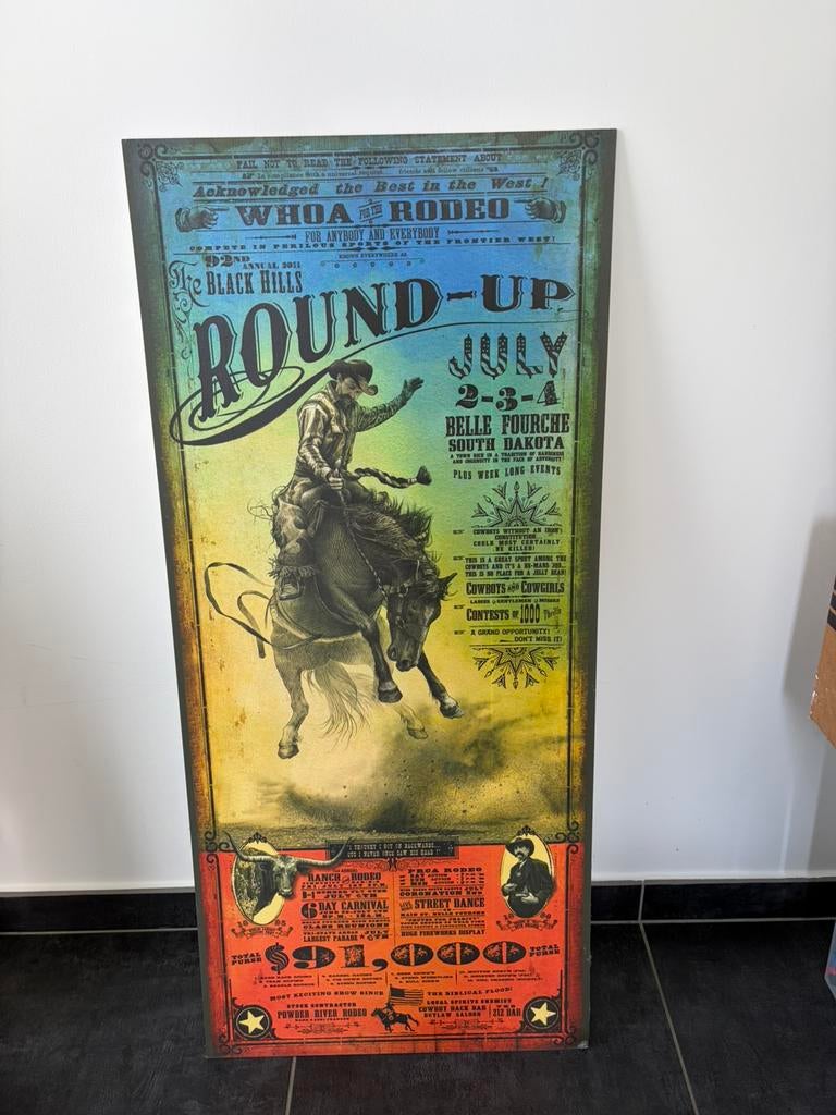 Belle planche de rodéo western, Maison & Meubles, Western, Enlèvement, Utilisé