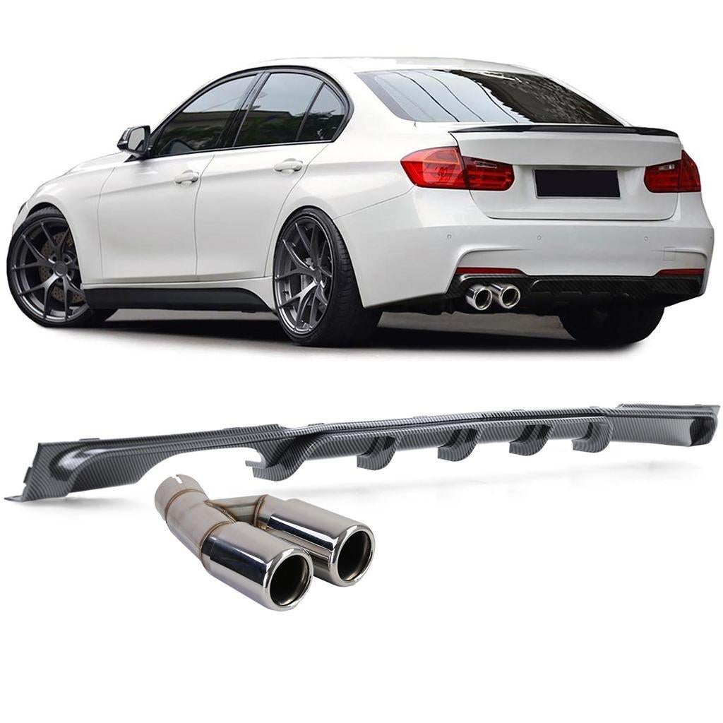Diffuser Carbon Uitlaat Passend Voor Bmw 3 serie F30 F31 M P, Verzenden