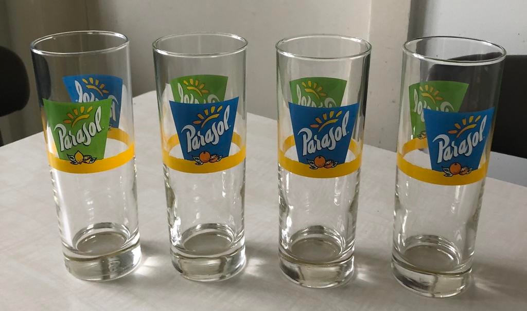 4 parasol glazen vintage, Verzamelen, Ophalen, Zo goed als nieuw