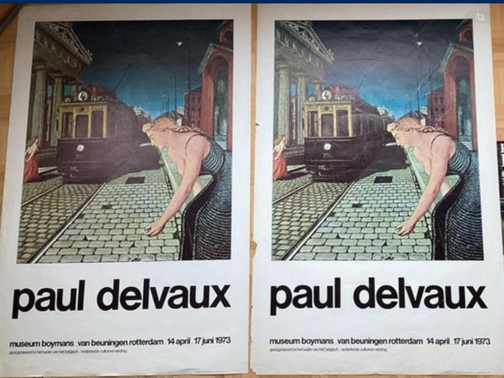PAUL DELVAUX - 2 affiches et catalogue de l’exposition 1973, Enlèvement ou Envoi