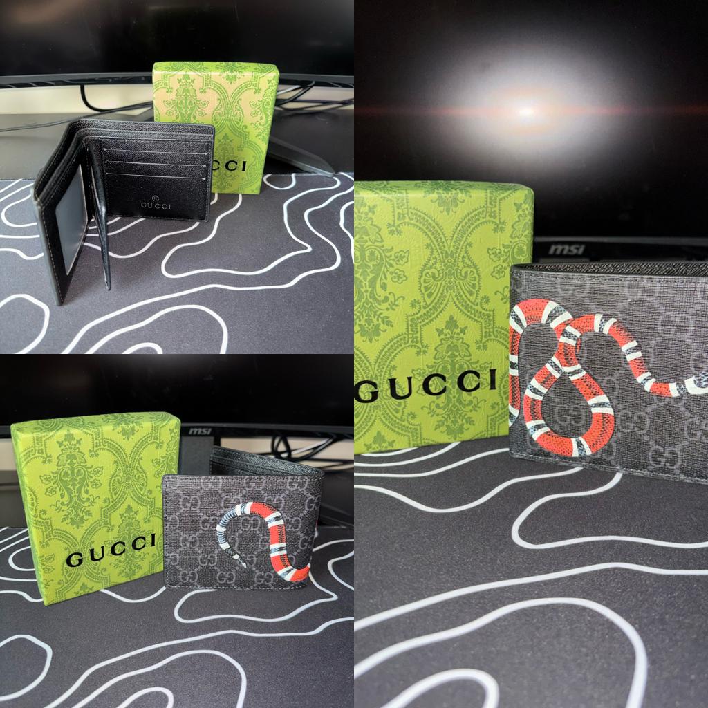 Gucci Portemonnee, Handtassen en Accessoires, Portemonnees, Verzenden, Nieuw, Zwart, Leder