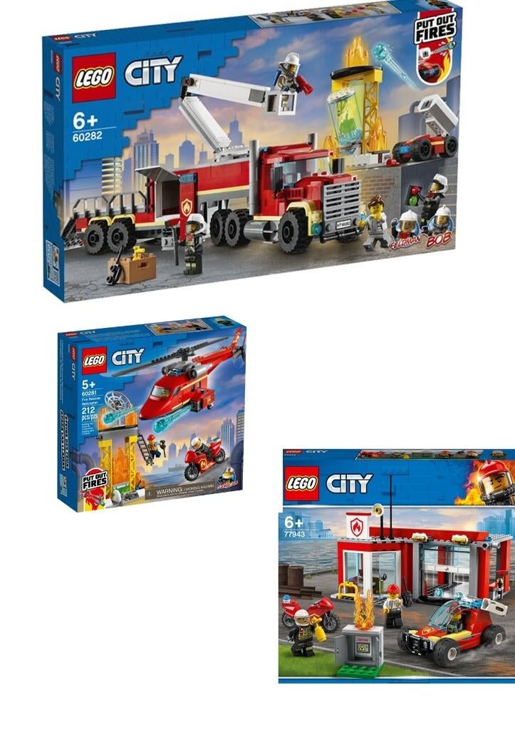 Lego brandweer collectie 3 dozen, Verzenden, Nieuw, Complete set, Lego