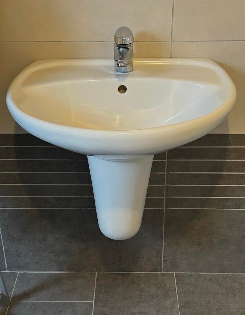 Lavabo Jika met eengreeps mengkraan Grohe, Ophalen, Zo goed als nieuw, Wastafel