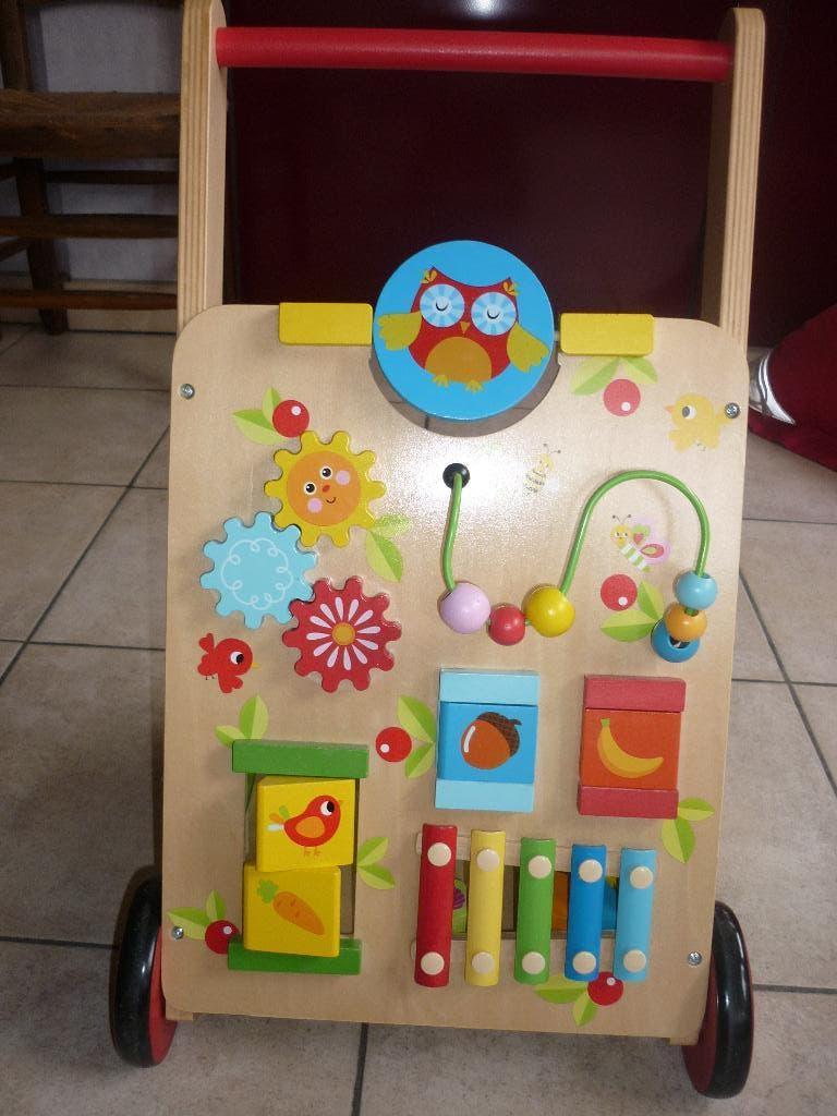 Loopwagen hout, Enlèvement ou Envoi, Utilisé, Jouet à Pousser ou Tirer