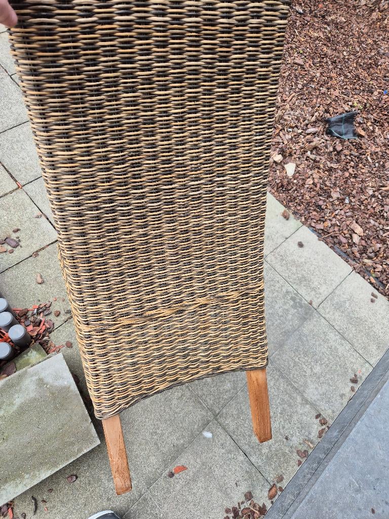 Rieten eetkamerstoelen, Enlèvement, Osier ou Rotin