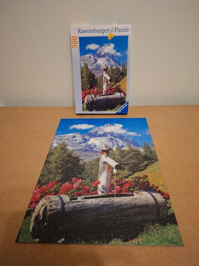 Ravensburger: Idyllische bron (500 stukken), Ophalen of Verzenden, 500 t/m 1500 stukjes, Gebruikt, Legpuzzel
