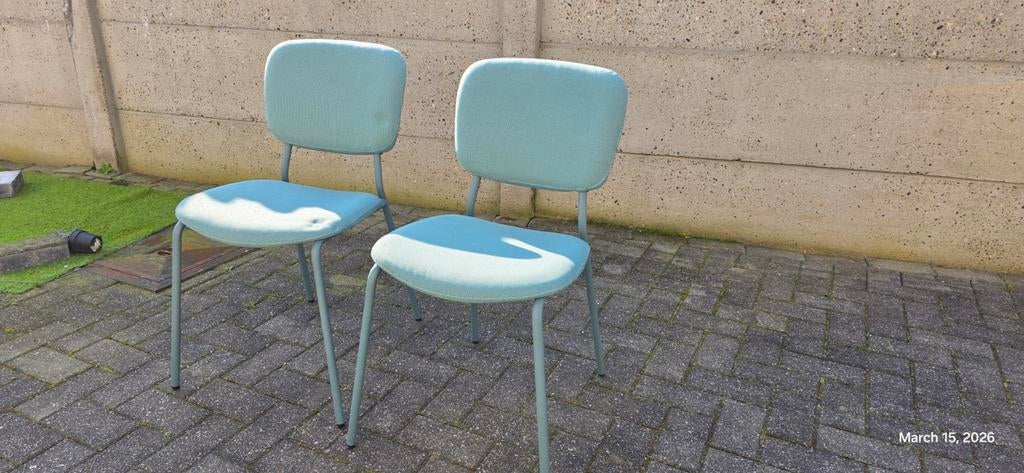 Chaises de cuisine Turquoise, Enlèvement, Autres couleurs, Tissus, Deux