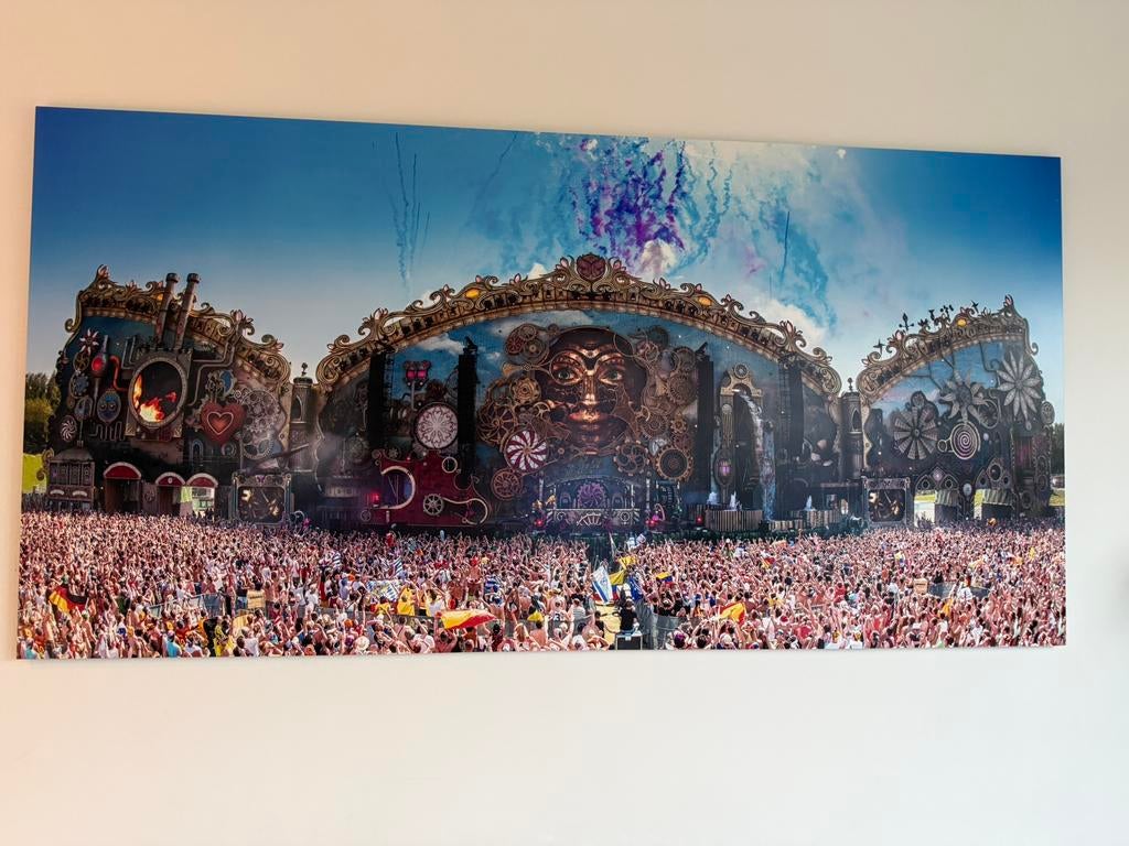 Tomorrowland Manstage foto 2x1m - Uniek exemplaar