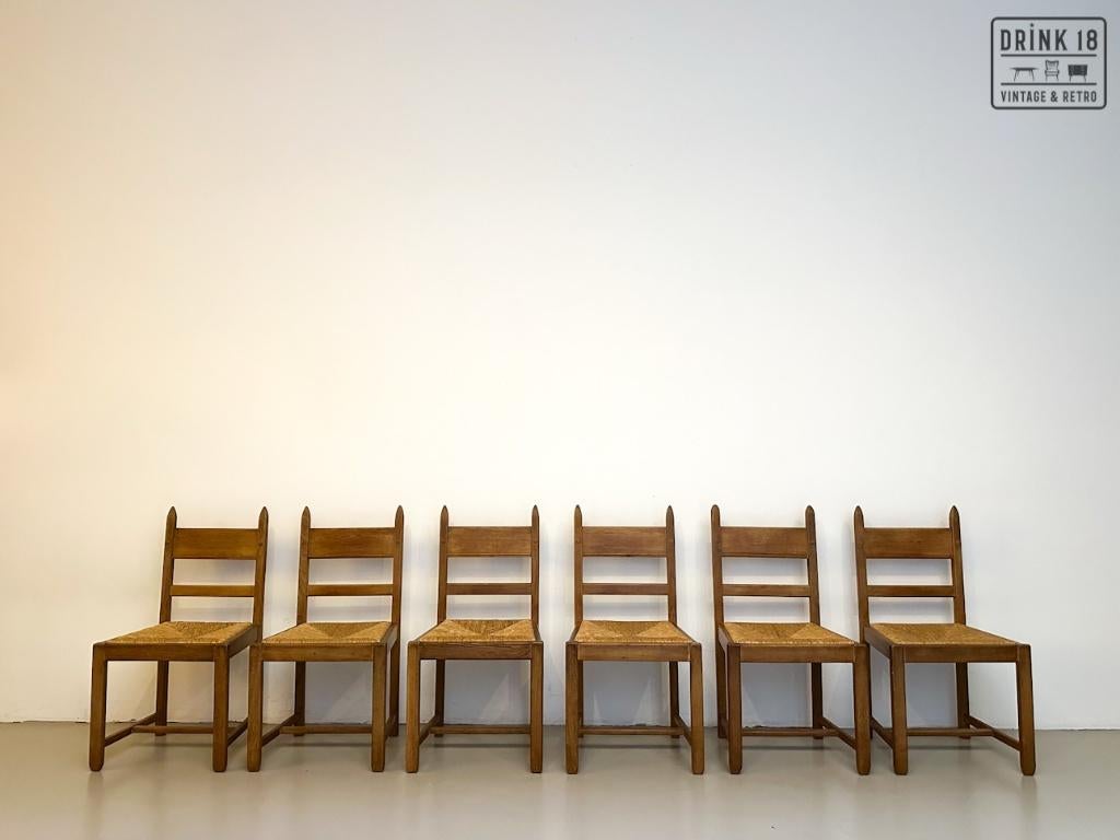 Brutalist - Set van zes eetkamerstoelen, Ophalen