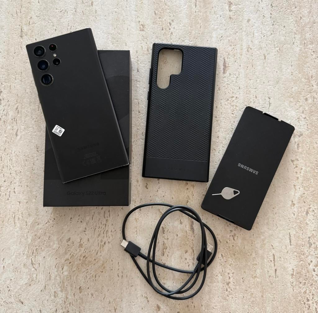 Samsung S22 Ultra 128GB Zwart, Télécoms, Téléphonie mobile | Samsung, Comme neuf, Enlèvement, Galaxy S22, Noir