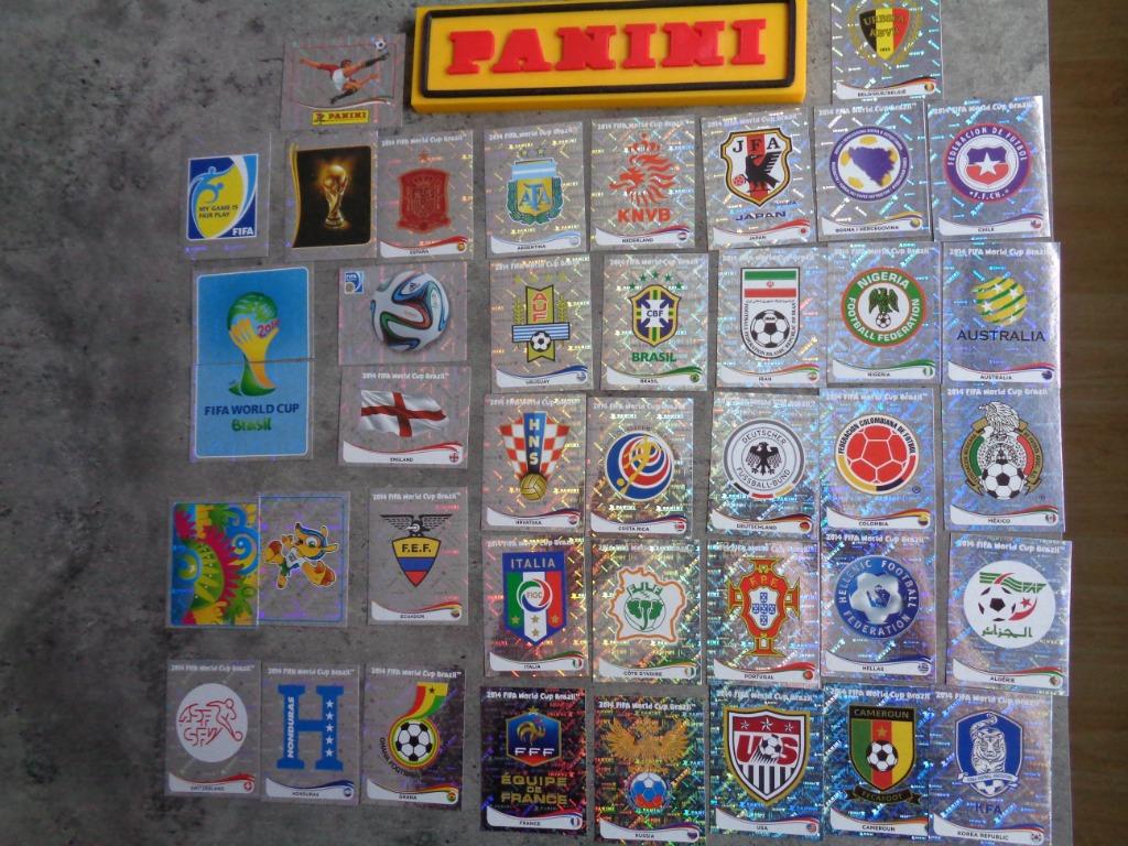 PANINI FOOTBALL STICKERS COUPE DU MONDE 2014 emblèmes 40x ba, Hobby & Loisirs créatifs, Autocollants & Images, Neuf, Envoi