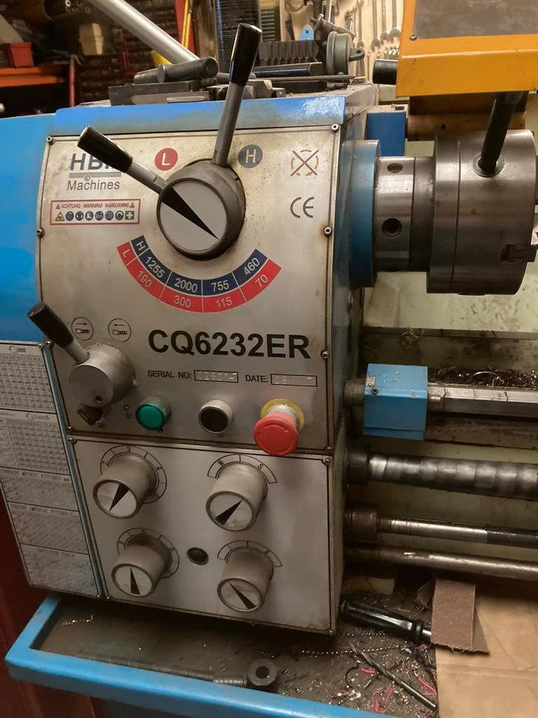 METAAL DRAAIBANK HBM, Enlèvement, Comme neuf, Tour à métaux, 500 à 1000 mm