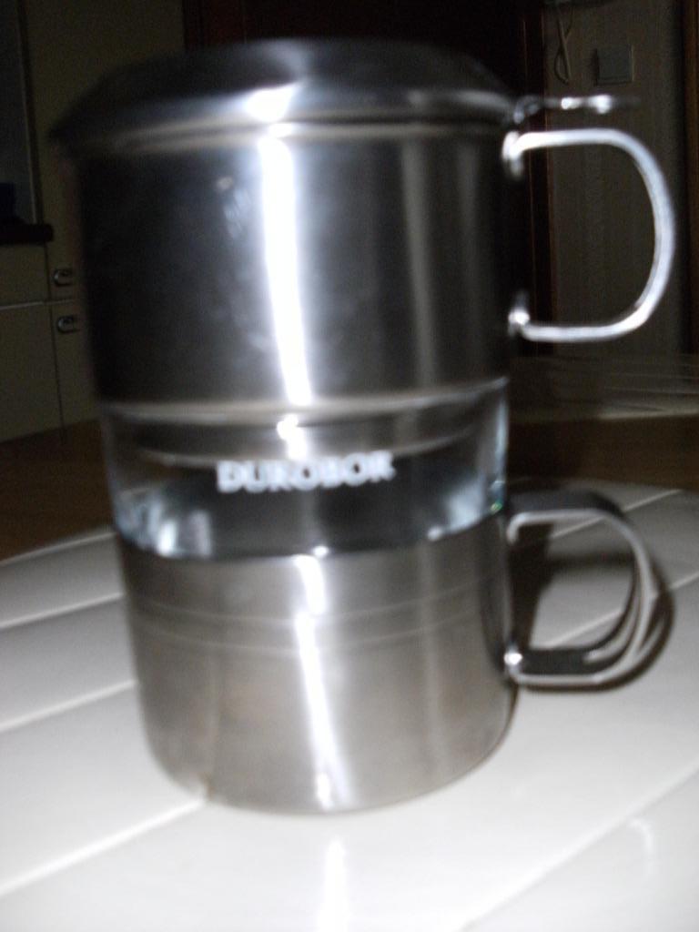 Koffiefilter vintage RVS  1 pers ., Ophalen of Verzenden, Zo goed als nieuw, Glas