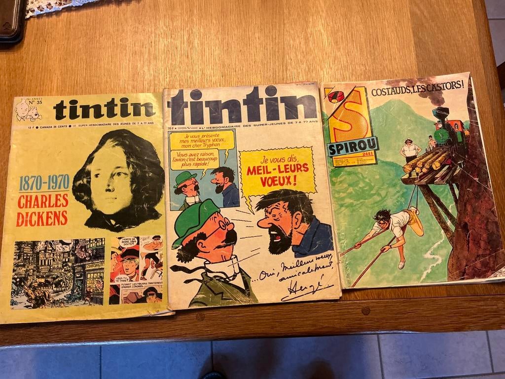 Tintin et Spirou anciens, Livres, Plusieurs BD, Enlèvement, Utilisé, Hergé.
