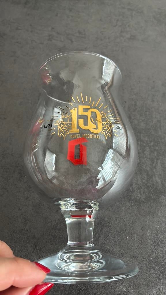 150 jaar duvel, Verzamelen, Ophalen of Verzenden, Zo goed als nieuw, Glas of Glazen, Duvel
