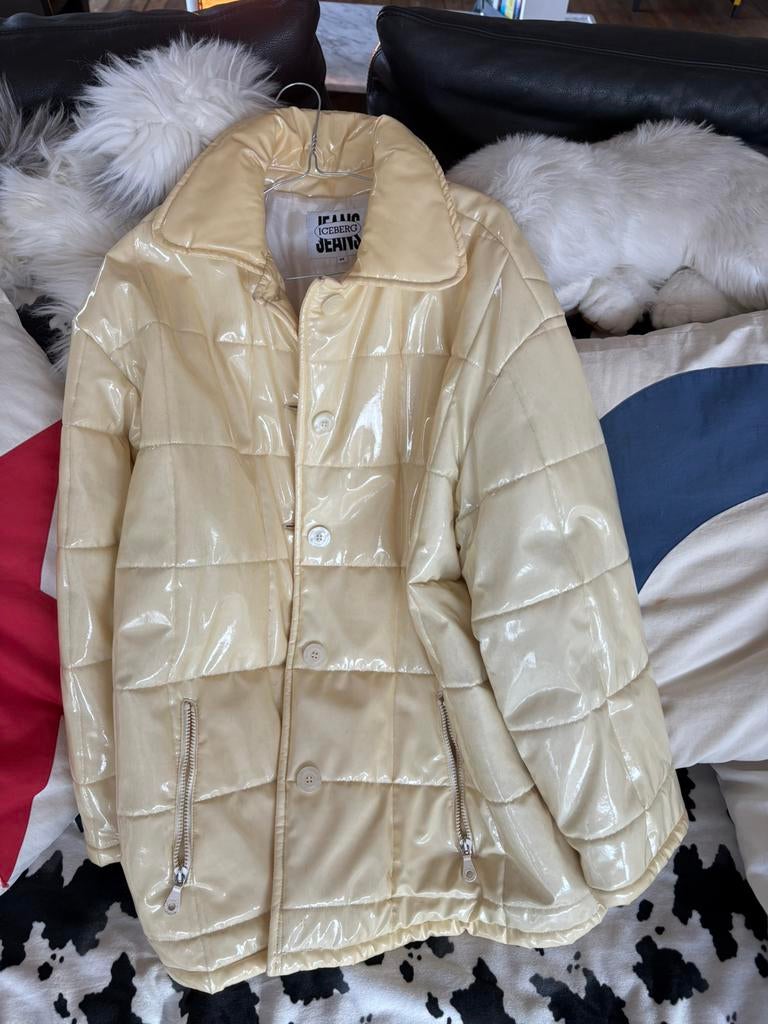 Gewatteerde wintermantel, Vêtements | Femmes, Enlèvement, Comme neuf, Taille 42/44 (L), Blanc