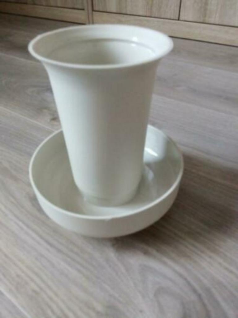 Bloemschaal/vaasje Tupperware, Ophalen of Verzenden, Nieuw, Crème