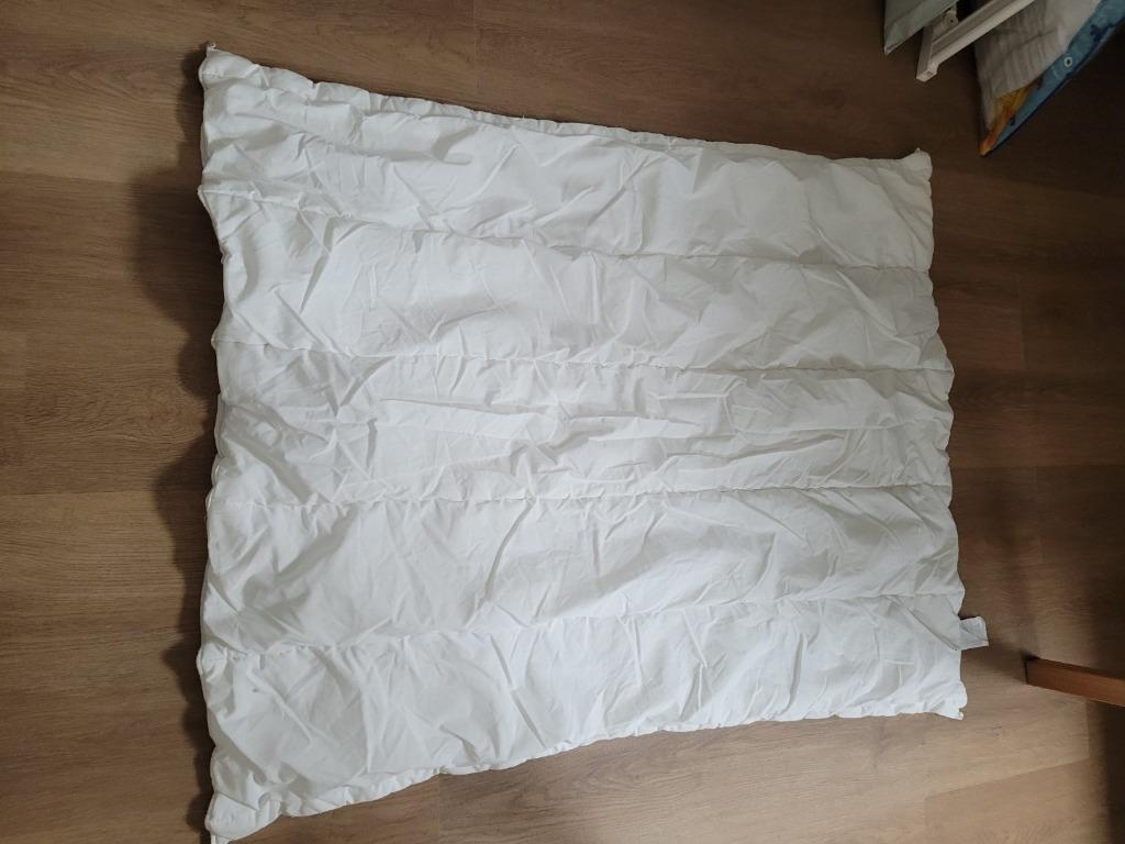 Donsdeken baby (2x), Kinderen en Baby's, Jongetje of Meisje, Wit, Ophalen of Verzenden, Deken of Dekbed