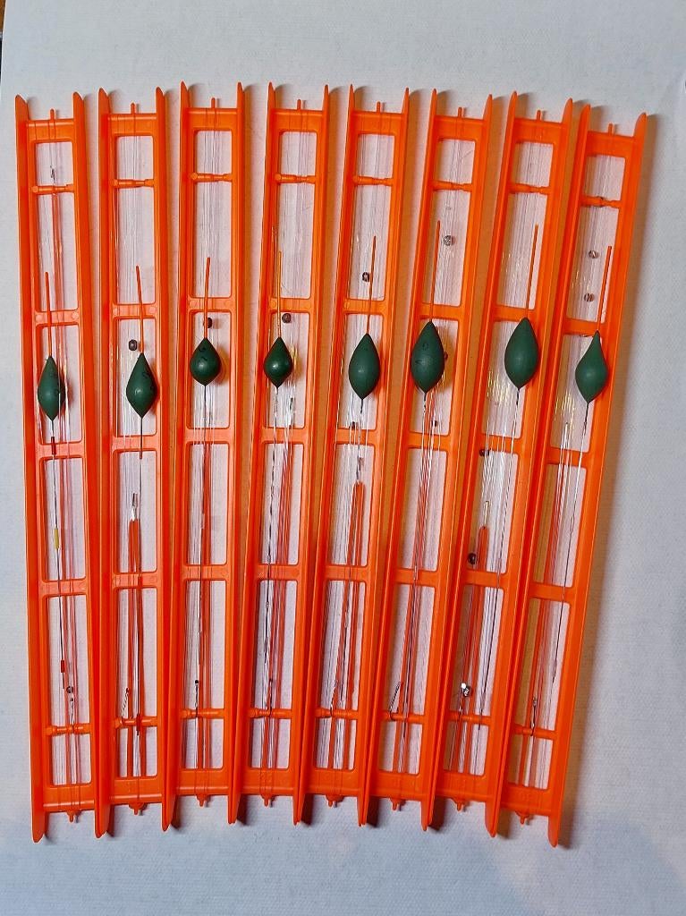 Hengelsport 8 zelfgemaakte vislijntjes set nr 54, Ophalen of Verzenden, Nieuw, Vaste hengel