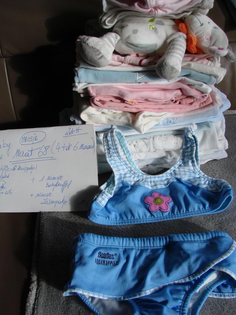 baby kleding :pakketje meisje  maat 68 met zachte knuffeltje, Ophalen, Gebruikt, Meisje, Overige typen