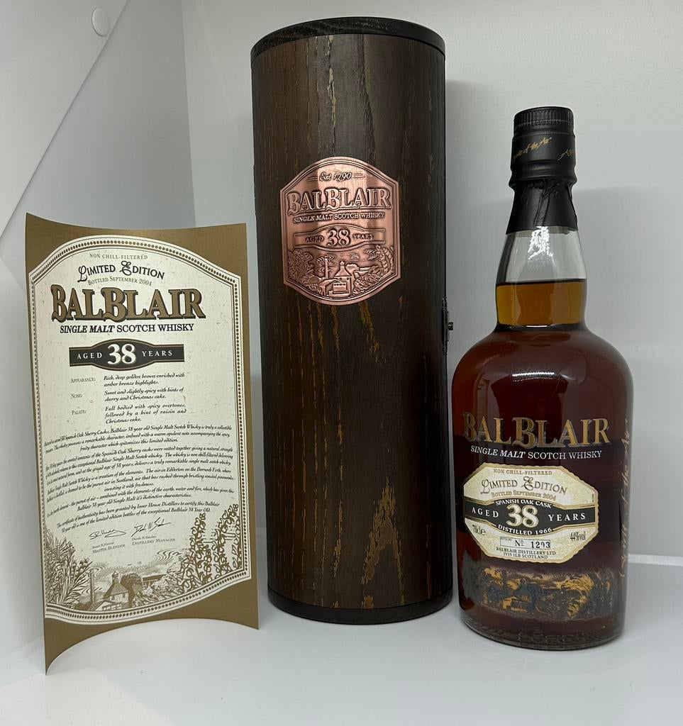 Very Rare Balblair 38y (1966-2004), Ophalen of Verzenden, Zo goed als nieuw, Port