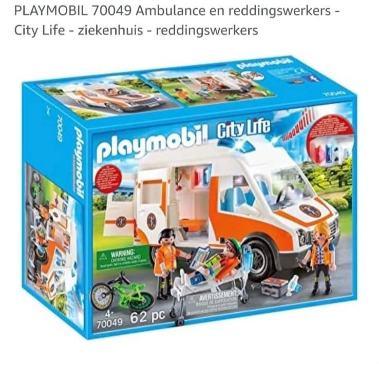 Playmobil ambulance en redding werkers, Ophalen of Verzenden