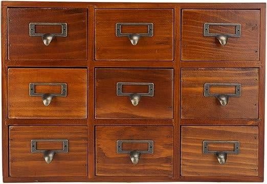 Vintage houten bureau-organizer | GRATIS LEVERING