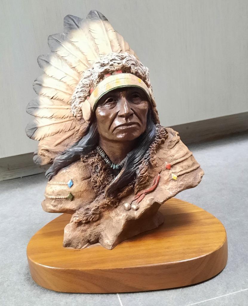 Beeld  Indiaan - Running Coyote, Antiek en Kunst, Ophalen of Verzenden, Beeld