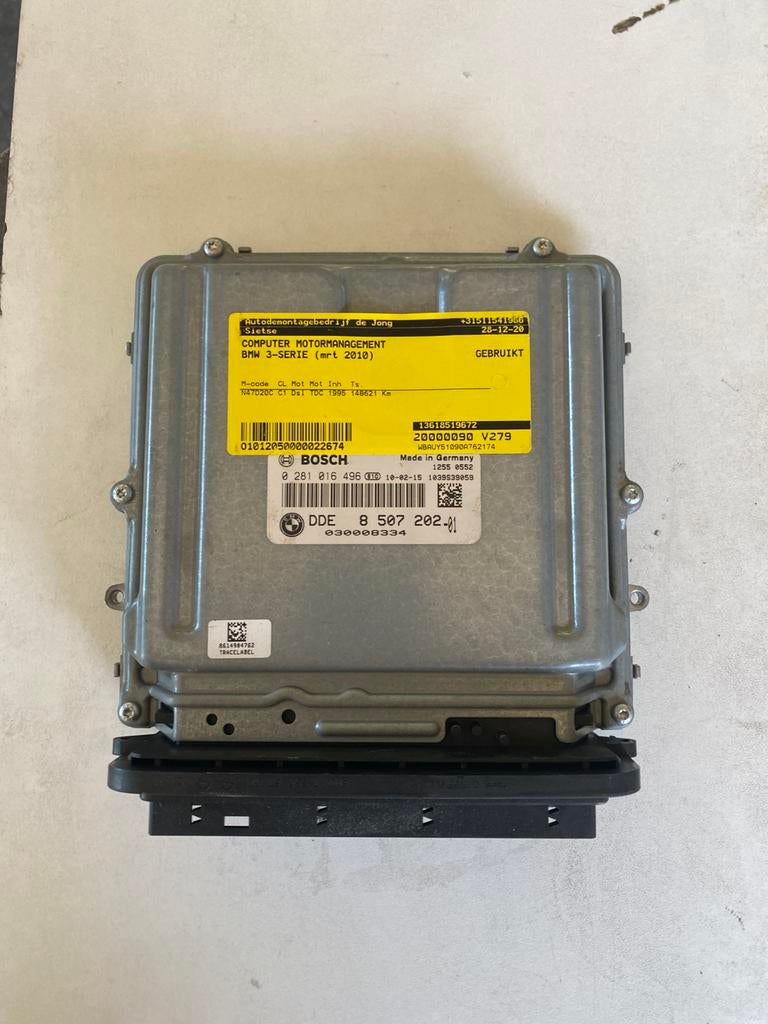 Bmw 320d (E90) 2.0d (N47D20C) 0281016496 / 8507202 Ecu, Ophalen of Verzenden, Gebruikt, BMW