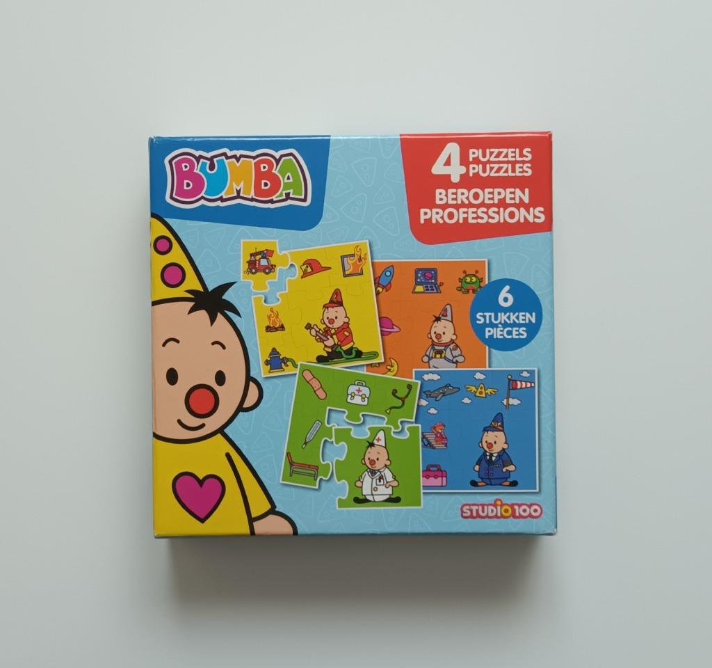 Bumba 4 in 1 puzzel: Beroepen, Ophalen of Verzenden, Minder dan 10 stukjes, Zo goed als nieuw, 2 tot 4 jaar