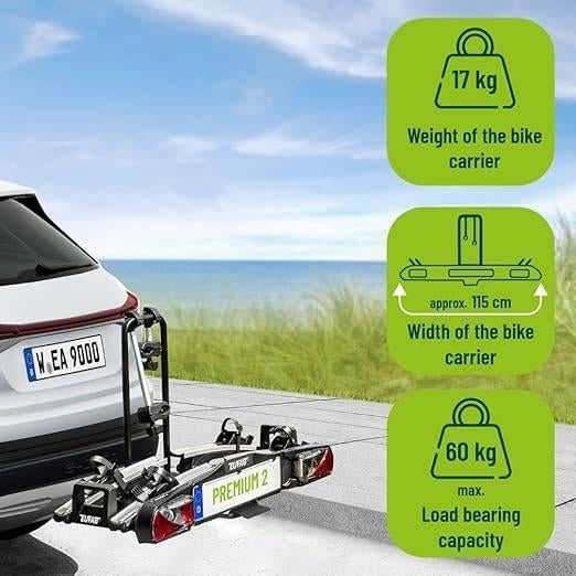 Fietsendrager voor trekhaak | e bikes | GRATIS LEVERING, EUFAB, Elektrische fiets, -, Verzenden