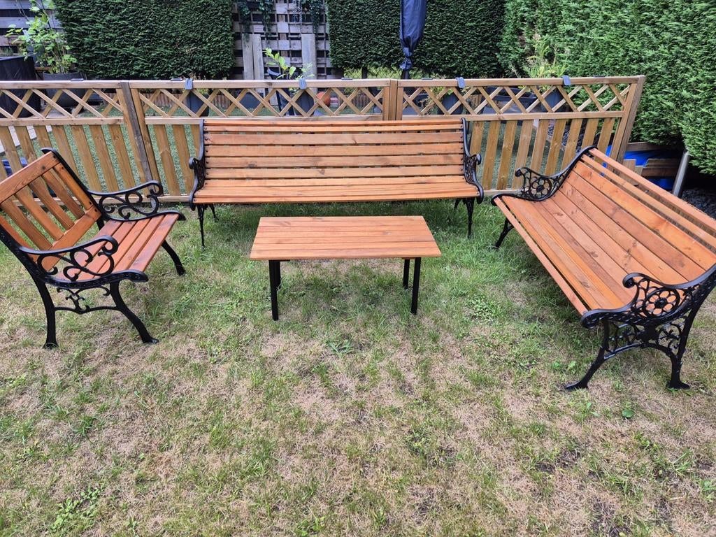 Tuinset, Tuin en Terras, Tuinbanken, Nieuw, Hout, Ophalen