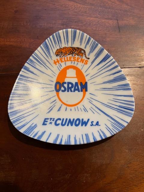 Vintage asbak Osram, Hellesens, Ets Cunow S.A., Ophalen