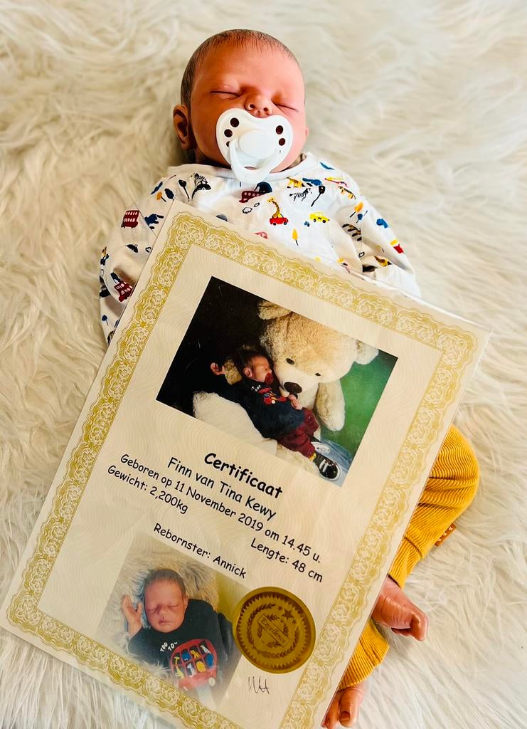 2 mooie reborn poppen met certificaat, Ophalen, Zo goed als nieuw, Kleertjes