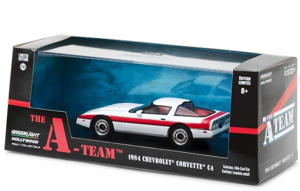 The A-Team 1983 TV Series - 1984 Chevrolet Corvette C4 1:43, Hobby en Vrije tijd, Modelauto's | 1:43, Nieuw, Auto, Overige merken