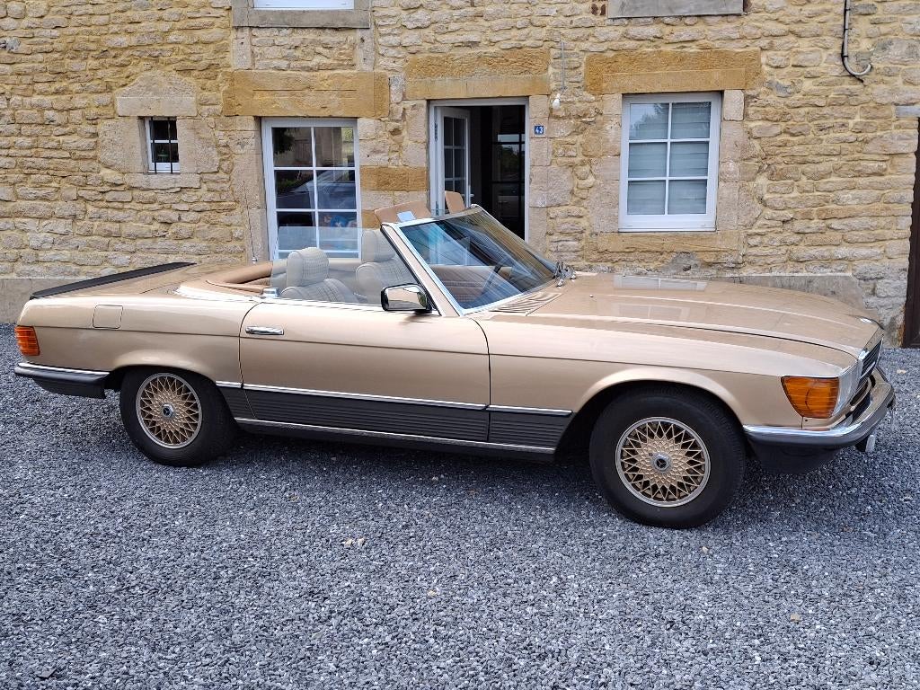 Mercedes 280SL de 1983 a ec seulement 80600 km, Auto's, Mercedes-Benz, Achterwielaandrijving, Beige, Overige kleuren, Cabriolet